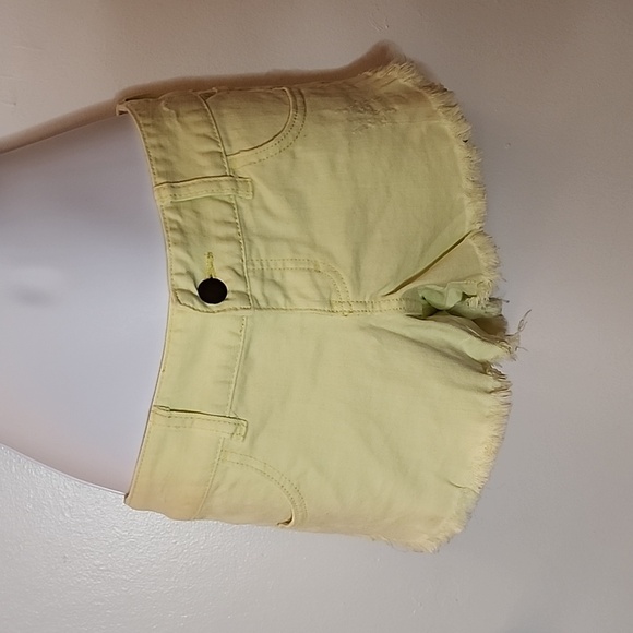 Billabong Laneway Jean Shorts, Neon Yellow, Size 3 - Picture 1 of 5